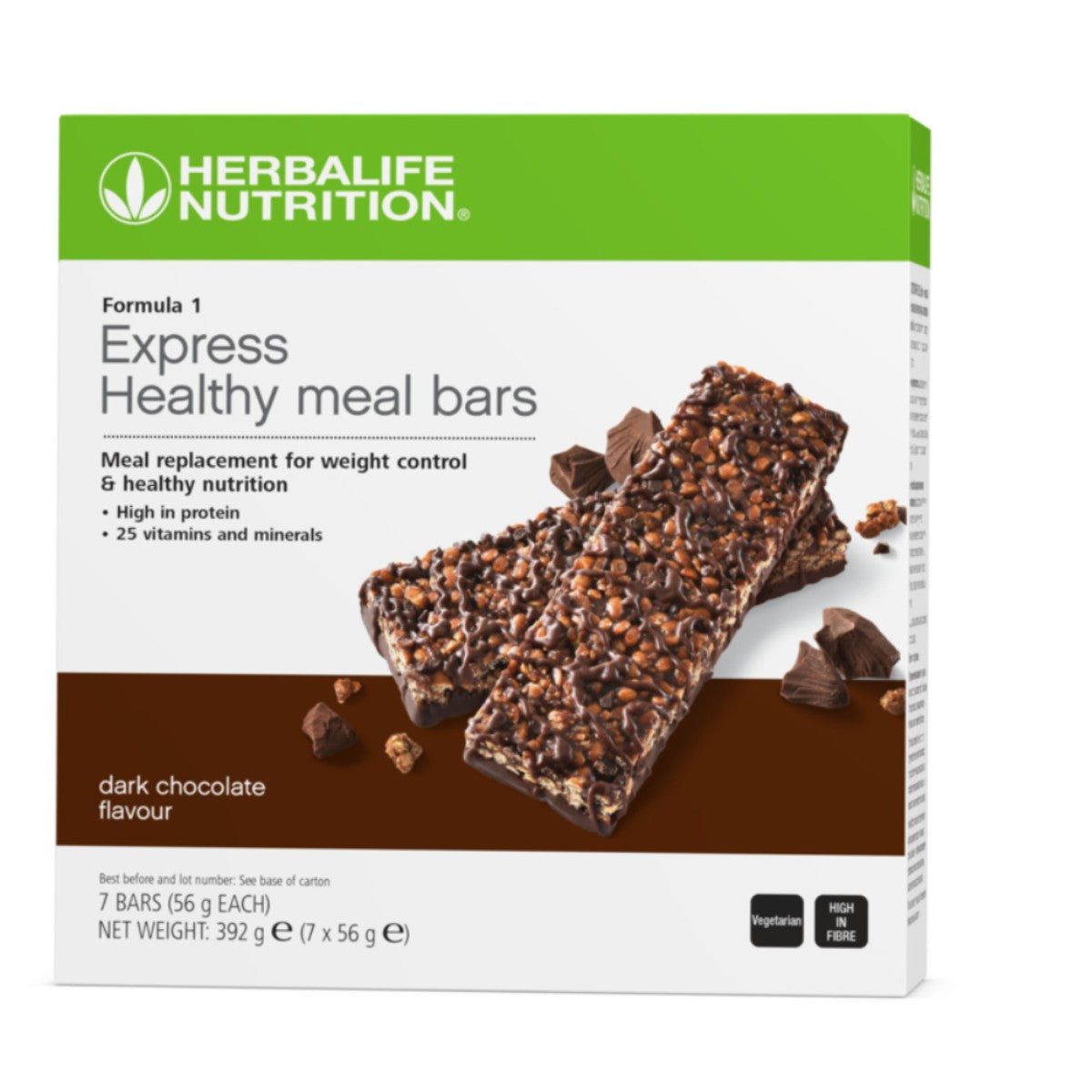 Herbalife Formula 1 Express Healthy Meal Bars – Dark Chocolate (7 bars)