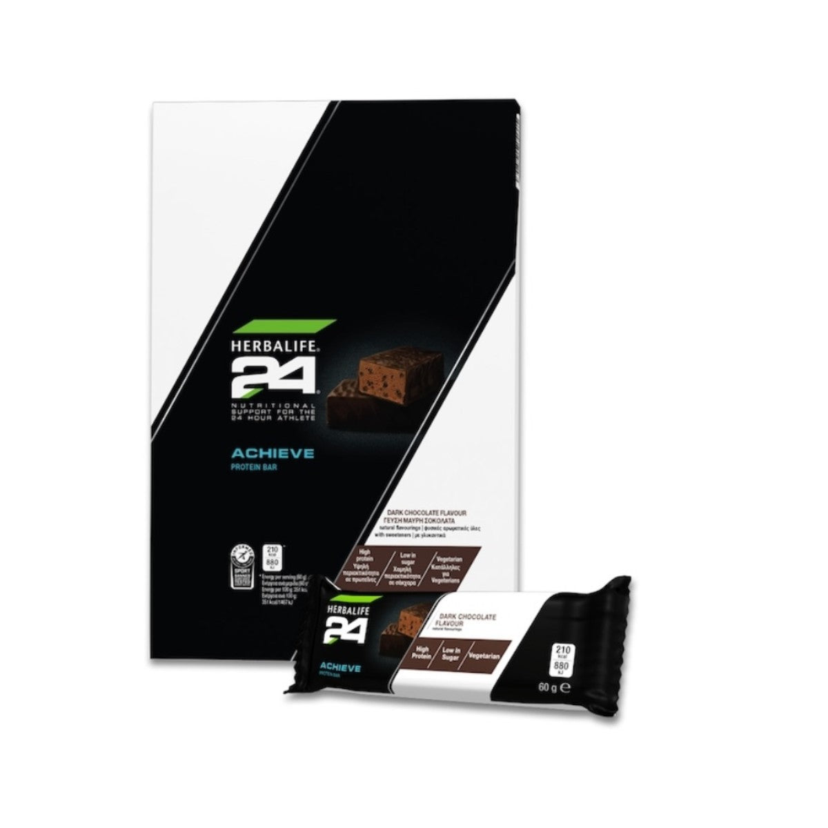 H24 Achieve Protein Bar – Dark Chocolate (6 x 60 g)