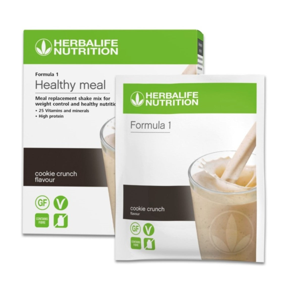Herbalife Formula 1 Nutritional Shake Mix Sachets – Cookie Crunch (Pack of 7)