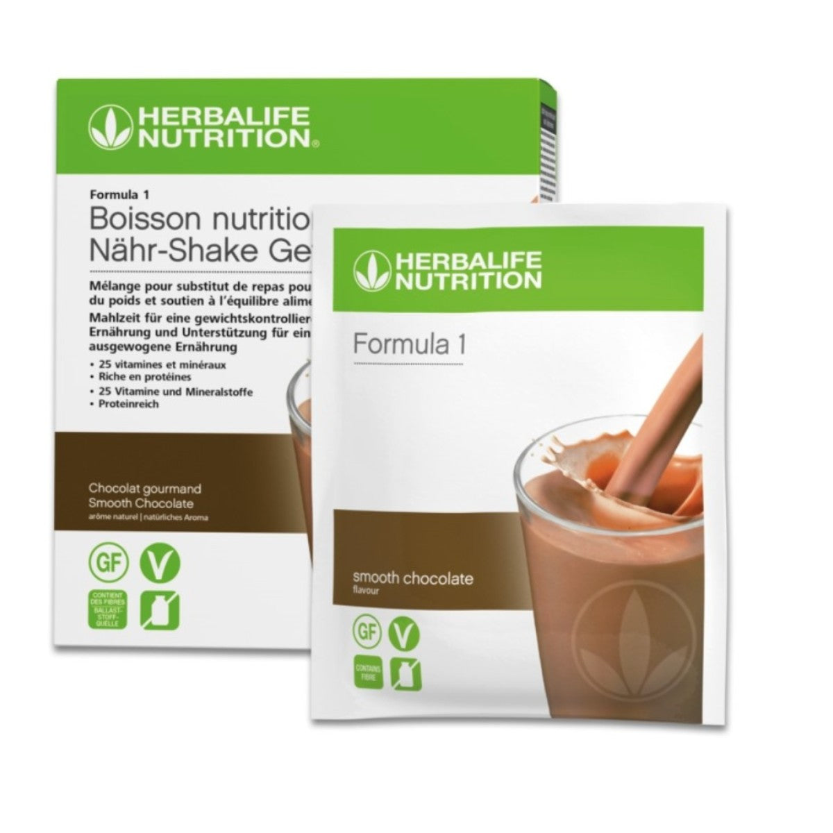 Herbalife Formula 1 Nutritional Shake Mix Sachets – Smooth Chocolate (Pack of 7)