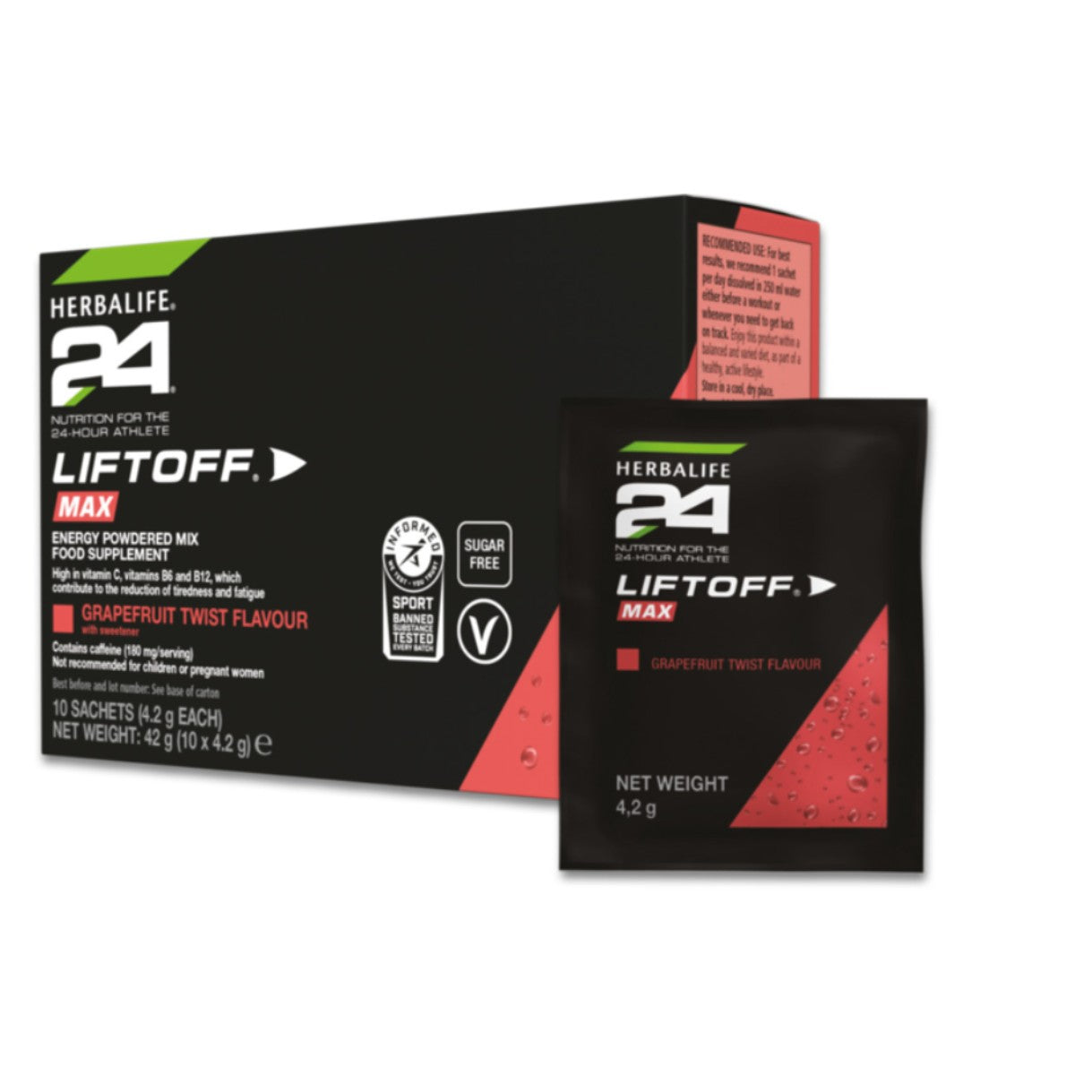 H24 LiftOff Max – Grapefruit Twist (10 x 4.2 g Sachets)