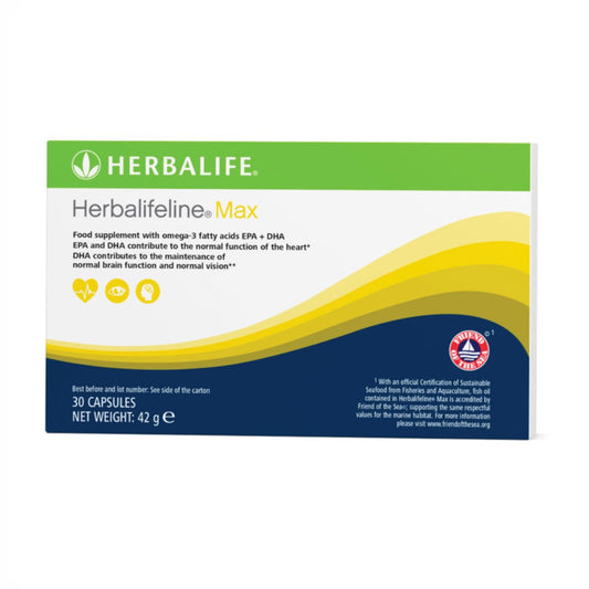 Herbalife Herbalifeline Max – Omega-3 EPA & DHA Supplement (30 Capsules)